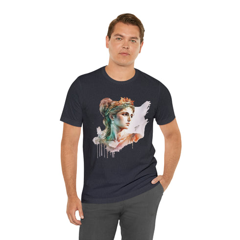 Greecian Goddess in Watercolor - Short Sleeve Tee